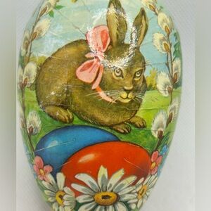 Vintage Paper Mache Egg West Germany Cottagecore